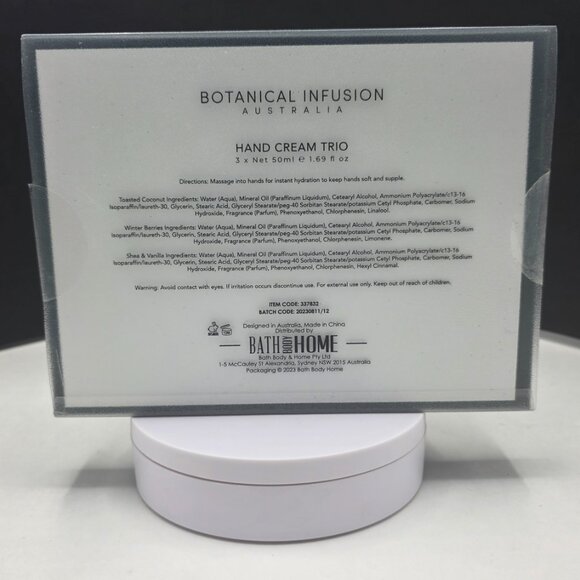 Botanical Infusion Australia Bath Body Home Hand Cream Trio NEW 3x50ml/1.69fl oz - Picture 2 of 2